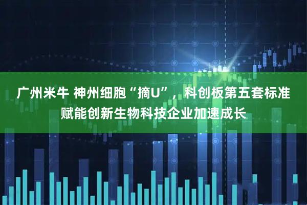 广州米牛 神州细胞“摘U”，科创板第五套标准赋能创新生物科技企业加速成长