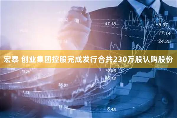 宏泰 创业集团控股完成发行合共230万股认购股份